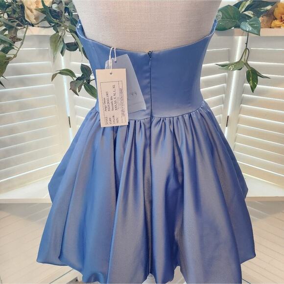 GIGIIS NEW ANGY SECONDO BLUE DRESS RETAIL $395 - Picture 5 of 9